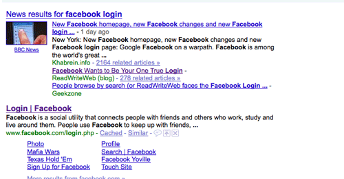 Facebook search www com login google 